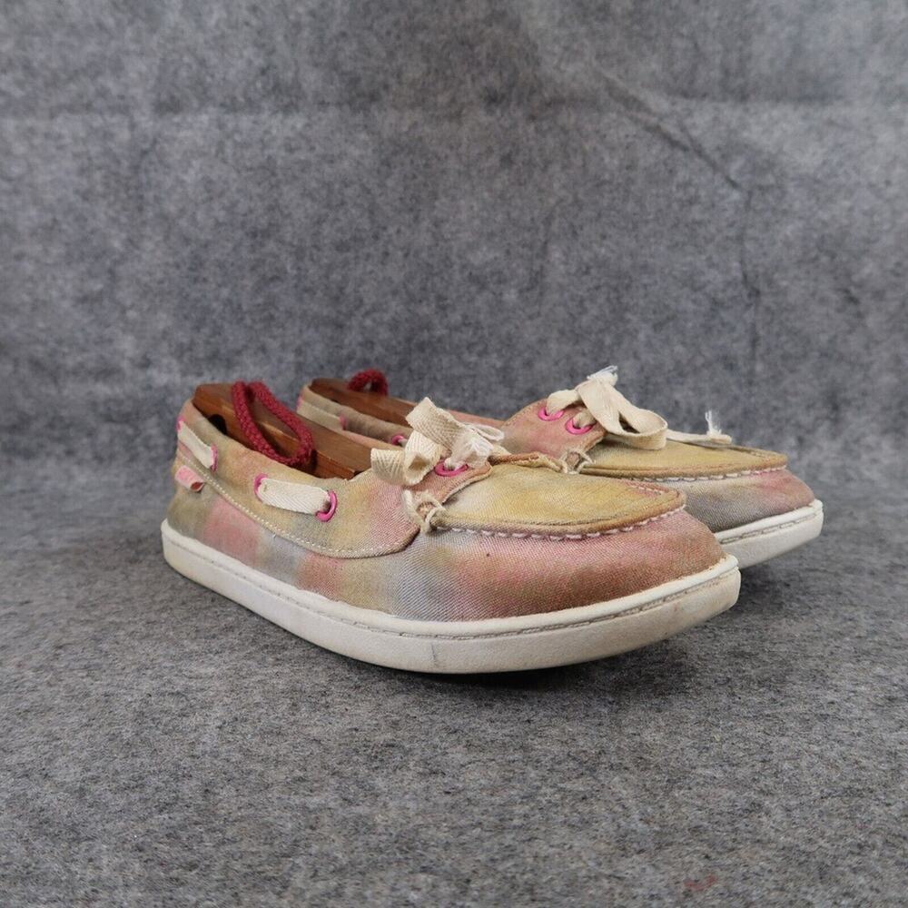 Roxy Shoes Kids 4 Slip On Loafer Flat Boat Ahoy II Casual Colorful Comfort Girls